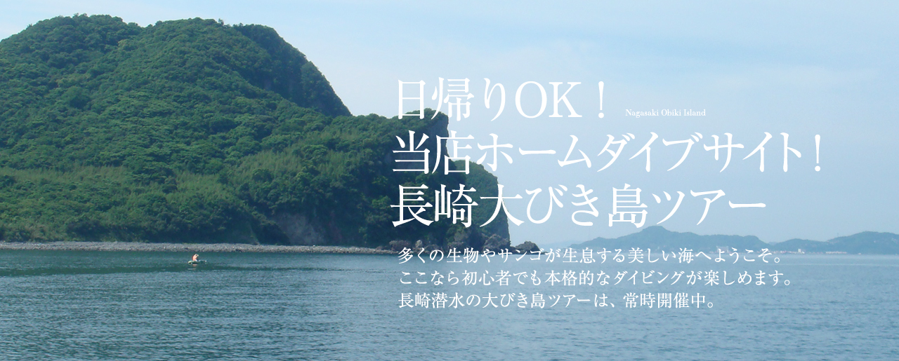 日帰りOK!長崎潜水ホームダイブサイト!長崎大びき島ツアー